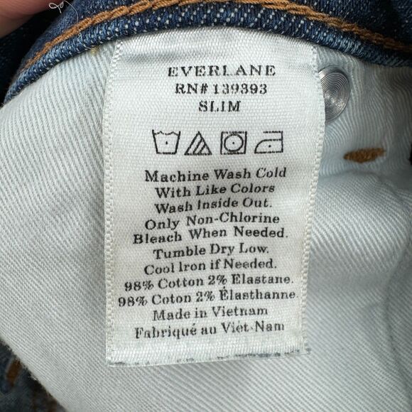 EVERLANE Slim Leg Jeans Size 36x32 - Picture 6 of 6